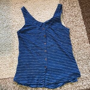 Universal Thread Blue Fitted Scoop Neck Tank Top